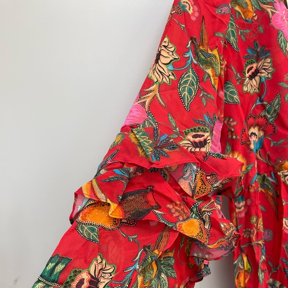 FARM RIO ANTHROPOLOGIE MINI DRESS ROSES - Picture 6 of 11